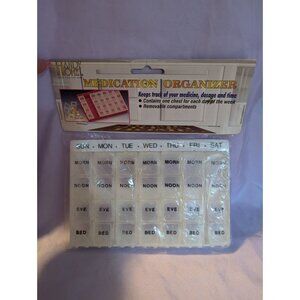 Handy Home Weekly Medication Organizer With Removable Compartments